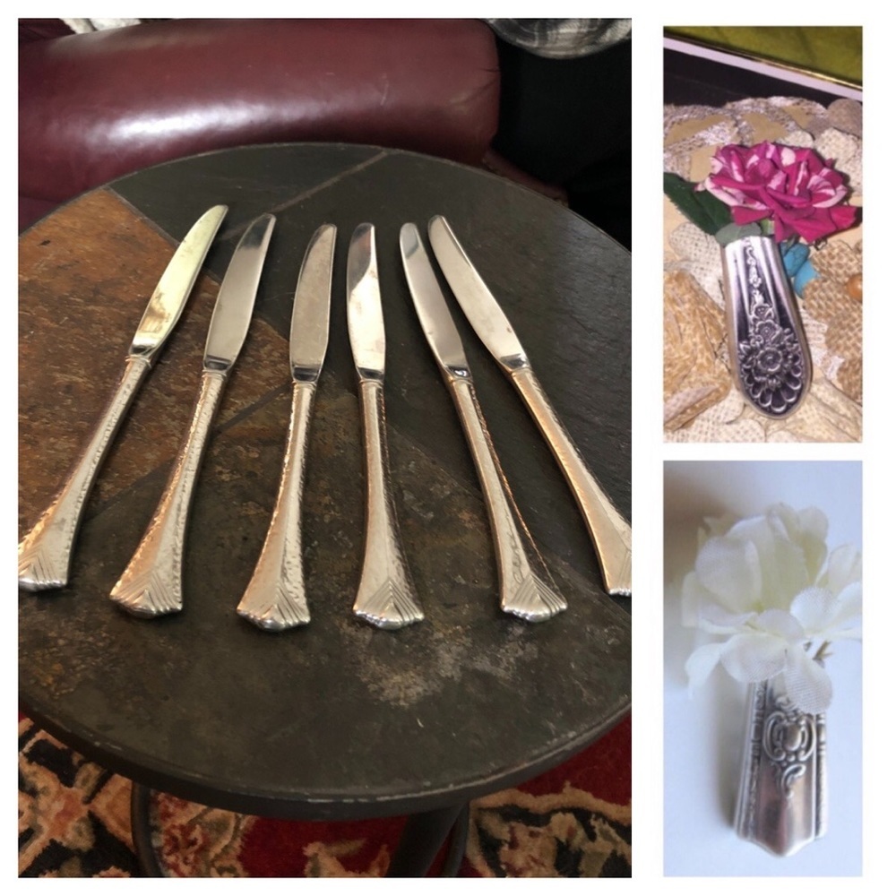 Vintage ART DECO Hollow-Handle Dinner Knives